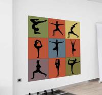 Stickers sport Yoga-posities