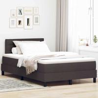 Boxspringbed met matras Donkerbruin 120 x 200 cm Stof