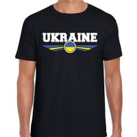 Oekraine / Ukraine landen shirt met Oekrainse vlag zwart voor heren 2XL  -