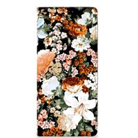 Smart Cover voor Samsung Galaxy A22 5G Dark Flowers