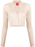 Cashmere In Love Callen V-neck cropped cardigan - Marron