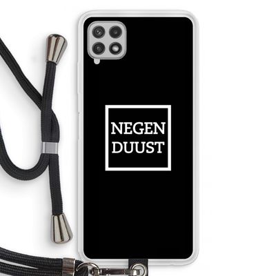 Negenduust black: Samsung Galaxy A22 4G Transparant Hoesje met koord