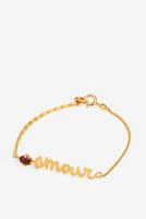 Wouters & Hendrix armband Armour Bracelet with Garnet BSC006 gold-plated silver