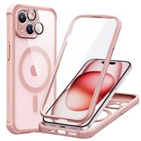 iPhone 15 Armor Tough Case (HaloLock) - Clear Pink