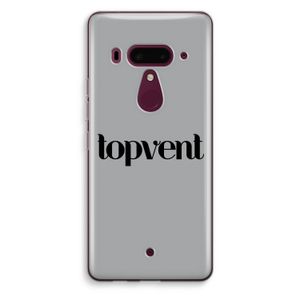 Topvent Grijs Zwart: HTC U12+ Transparant Hoesje