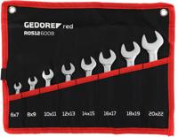 Gedore red Dubbele Steeksleutelset kort SW 6-22 mm 8-delig Zwart