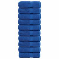 VidaXL Premium washandjes solund 10 stuks blauw 30x30 cm 600 g/m²