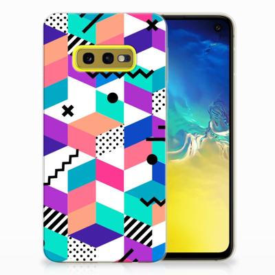 Samsung Galaxy S10e | TPU Hoesje | Blokken Kleurrijk