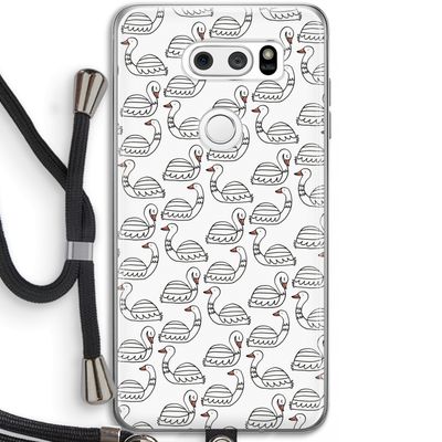 Zwanen: LG V30 Transparant Hoesje met koord