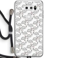 Zwanen: LG V30 Transparant Hoesje met koord