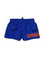 DSQUARED2 KIDS short de bain à logo imprimé - Bleu