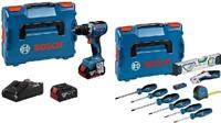 Bosch Blauw GSR 18V-65 Accuschroefboormachine (2x GBA 18V 5,0 Ah, lader GAL 18V-40, handgereedschapset 10 stuks) - 0615A5007K