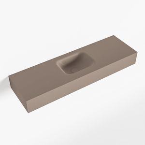 MONDIAZ LEX Smoke vrijhangende solid surface wastafel 100cm. Positie wasbak midden