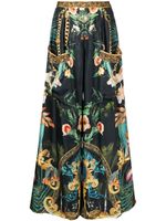 Camilla pantalon ample à imprimé graphique - Noir