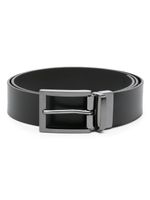 Karl Lagerfeld ceinture en cuir à logo embossé - Noir - thumbnail