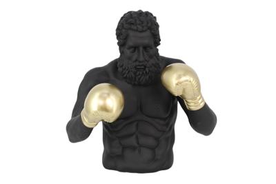 Decoratiefiguur BOXER 50cm zwart goud - 48032