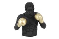 Decoratiefiguur BOXER 50cm zwart goud - 48032