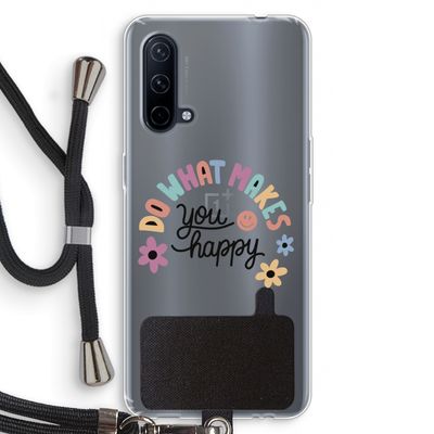 Happy days: OnePlus Nord CE 5G Transparant Hoesje met koord