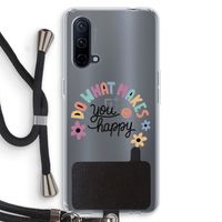 Happy days: OnePlus Nord CE 5G Transparant Hoesje met koord