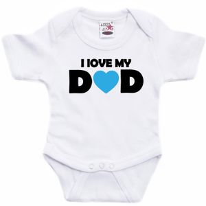 Rompertje - i love my dad - wit - kraam/vaderdag cadeau