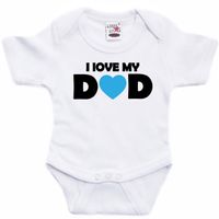 Rompertje - i love my dad - wit - kraam/vaderdag cadeau - thumbnail