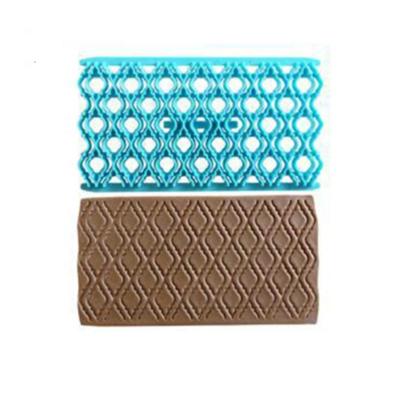 2 PC'S taart fondant gereedschap hartvormige Diamond textuur geruite Overpass Quyi Seal Printing mal (ronde diamant vorm 54115)