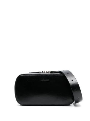Jil Sander sac banane en cuir à logo embossé - Noir