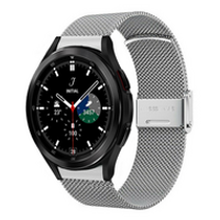 Samsung Galaxy Watch 4 Classic - 42mm & 46mm - Milanese bandje met klemsluiting - Zilver