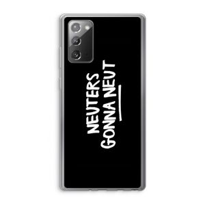 Neuters (zwart): Samsung Galaxy Note 20 / Note 20 5G Transparant Hoesje