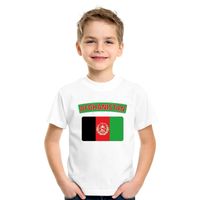 T-shirt met Afghaanse vlag wit kinderen - thumbnail