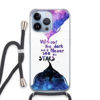 Stars quote: iPhone 13 Pro Transparant Hoesje met koord
