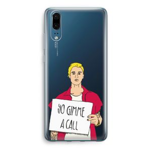 Gimme a call: Huawei P20 Transparant Hoesje