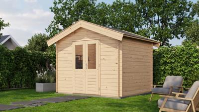 Lugarde Select Blokhut Borculo 300x250cm - Onbehandeld- Zadeldak- - Lugarde Select