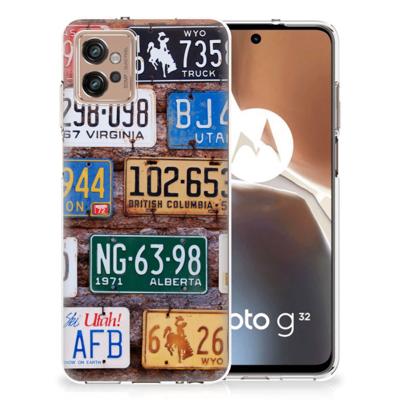 Motorola Moto G32 | Siliconen hoesje | met foto Kentekenplaten