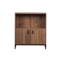 vtwonen Bookazine Low Boekenkast - Noten - 81x81x35 - thumbnail