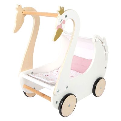 Small Foot houten poppenwagen zwaan
