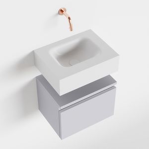 Toiletmeubel Mondiaz Andor | 40 cm | Meubelkleur Cale | Lex vrijhangend wastafel Talc Midden | Zonder kraangat