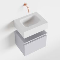 Toiletmeubel Mondiaz Andor | 40 cm | Meubelkleur Cale | Lex vrijhangend wastafel Talc Midden | Zonder kraangat