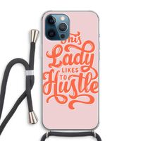 Hustle Lady: iPhone 12 Pro Max Transparant Hoesje met koord Hustle Lady: iPhone 12 Pro Max Transparant Hoesje met koord