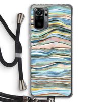 Watercolor Agate: Xiaomi Redmi Note 10 Pro Transparant Hoesje met koord