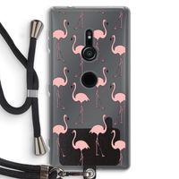 Anything Flamingoes: Sony Xperia XZ2 Transparant Hoesje met koord