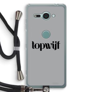 Topwijf Grijs Zwart: Sony Xperia XZ2 Compact Transparant Hoesje met koord