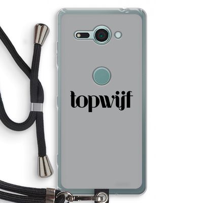 Topwijf Grijs Zwart: Sony Xperia XZ2 Compact Transparant Hoesje met koord