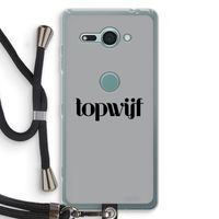 Topwijf Grijs Zwart: Sony Xperia XZ2 Compact Transparant Hoesje met koord