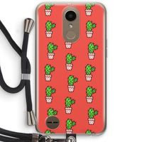 Mini cactus: LG K10 (2017) Transparant Hoesje met koord
