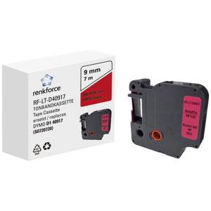 Labeltape Renkforce RF-LT-D40917 Compatibel vervangt DYMO D1 - 40917 9 mm Tapekleur: Rood Tekstkleur: Zwart 7 m