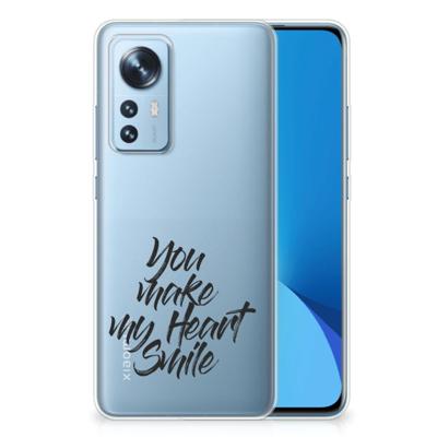 Xiaomi 12 | 12X | Siliconen hoesje | met naam Heart Smile Xiaomi 12 | 12X | Siliconen hoesje | met naam Heart Smile