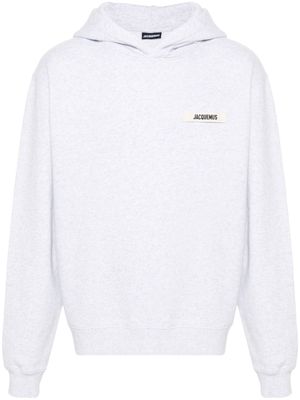 Jacquemus haut Le Hoodie Gros Grain - Gris