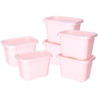 Vershoudbakjes nestbaar - BPA vrij - meal prep - 9x stuks van 1 liter - roze