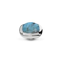 Melano Vivid Lined Steentje Turquoise Zilver